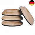 Produktbild: KingPoint Klavieruntersetzer, Möbeluntersetzer aus Hartholz, 4er-Set Eiche natur