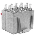 Produktbild: achilles Flaschentasche 12 Fächer je 1,5 Liter – 100% recycelter Filz – Reißfester Flaschenkorb – Faltbarer Flaschenträger mit Trennwänden – Flaschen Einkaufstasche für Wasserflaschen, Wein und Bier