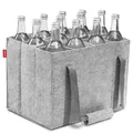 Produktbild: Filz, Flaschentasche für 12 x 1,5 Liter Flaschen 100% recycelt 36 x 27 x 27 cm