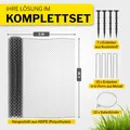 Produktbild: Teichnetz feinmaschig - 18 x 18 mm | 5x4 m | Schutznetz gegen Reiher, Laub und Tiere, UV-beständig, inkl. Befestigungsset