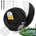 Produktbild: horizont Teichnetz feinmaschig 5x4 m - schwarz - 18x18 mm - reißfest & witterungsbeständig - Vogelschutznetz engmaschig, Taubennetz Balkon, Obstbaumnetz, Vogelnetz, Laubnetz, Greifvogel Schutznetz