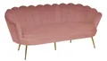 Produktbild: Muschelsofa 3-Sitzer aus Samt Rose/Gold Polstersofa Designersofa Sofa Couch