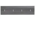 Produktbild: trendteam smart living - Line - Garderobenpaneel - Grau - Kleiderpaneel mit 4 Kleiderhaken - (BxHxT) 80 x 21 x 2 cm - chromglänzende Haken