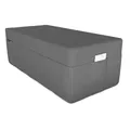 Produktbild: POKAR Husse für 3-teilige Klappmatratze 140x195x15 cm | Bezug mit Praktische Seitentaschen | Sitzhocker Funktion und Schutzhülle für Faltmatratze | Waschbar | Oeko-TEX | Made in EU | Grau