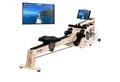 Produktbild: Skandika Rudergerät Styrke Rudermaschine für Zu hause aus Holz, Wasser, Made in Germany, bis 180 kg, Bluetooth, Kinomap App, massive Esche, natürliches Rudern