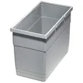 Produktbild: eins2vier Abfallsammler Höhe: 275 mm Volumen 21 Liter 210 x 420 mm alugrau 5137.11 für Abfalltrennsystem von SOTECH