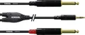 Produktbild: Cordial Audio Adapterkabel [1x Klinkenstecker 3.5mm - 2x Klinkenstecker 6.35 mm] 6.00m Schwarz