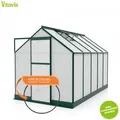 Produktbild: Vitavia Gewächshaus Apollo 6200 4mm HKP BxT 195x323 smaragd + Fundamentsrahmen