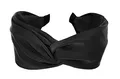 Produktbild: axy Breiter Haarreif mit raffinierten Knoten - Satin bezogen - Damen Haarreifen Stirnband Haarschmuck HRD3 (Schwarz)