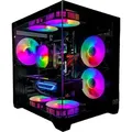Produktbild: Gaming PC PHANTOM BLACK | NVIDIA RTX 5060 | 32GB RAM 500GB SSD | Intel 10 Core | RGB Lüfter mit Fernbedienung | Luftkühlung | WLAN 5 | Win 11 - Schwarz