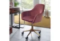 Produktbild: FINEBUY Schalenstuhl Schreibtischstuhl Samt Drehstuhl mit Lehne 120 kg Stuhl (Design Schalenstuhl Drehbar mit Lehne, Samt Rosa), Drehbar, Schreibtischstuhl 120 kg Höhenverstellbar