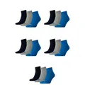 Produktbild: PUMA 15 Paar Unisex Quarter Socken Sneaker Gr. 35-49 für Damen Herren Füßlinge, Farbe:277 - blue/grey mélange, Socken & Strümpfe:39-42
