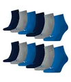 Produktbild: PUMA Unisex Quarters Socken Sportsocken 12er Pack, 39/42, 277 - Blue / Grey Mélange