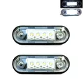 Produktbild: MelTruck 2x LED Umrissleuchten hinten Begrenzungsleuchte ULTRA FLACH Weißlicht, 12V 24V, E9 Positionsleuchten für LKW, PKW, Anhänger, Trailer und Wohnwagen
