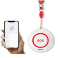 Produktbild: Notfallknopf für Senioren Tuya WiFi SOS Knopf rot, 2.4GHz, batteriebetrieben, 1