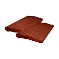 Produktbild: Bordsteinrampe aus Gummigranulat Made in Germany 500 x 250 x 45 mm 2 Stück im Set Schwellenrampe Autorampe Überfahrrampe Auffahrrampe Farbe Rotbraun