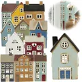 Produktbild: LS-LebenStil Teelichthaus Lichthaus 19cm Blau Schwarz Keramik Fachwerkhaus Nyhavn Teelichthalter Windlichthalter Kerzenständer Teelichtständer Windlicht für Teelichter Lichterhaus