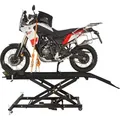 Produktbild: Hydraulische Motorradhebebühne XL 560 kg Scherenhub Breite 60,5 cm Motorradheber Rampe in Schwarz
