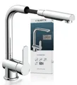 Produktbild: SCHÜTTE Küchenarmatur LONDON mit Geschirrbrause, Wasserhahn Küche ausziehbar, Einhebelmischer Küchenarmaturen Chrom