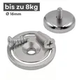 Produktbild: MaajeeKuto Magnet Neodym Topfmagnet Ø16 mm mit Senkbohrung 8 kg Gewinde M3 (1-St)