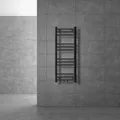 Produktbild: LuxeBath Badheizkörper Sahara 300x800 mm Anthrazit gerade Mittelanschluss Heizkörper Handtuchwärmer Handtuchtrockner Handtuchheizkörper ohne Heizstab