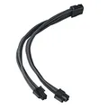 Produktbild: SilverStone Technology PP07E Verlängerungsstromkabel 8 Pin 4+4 CPU EPS 300mm 18 AWG SST-PP07E-EPS8B Schwarz