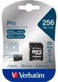 Produktbild: Verbatim microSDXC Pro 256GB Class 10 UHS-I incl Adapter