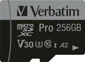 Produktbild: VERBATIM MicroSD-Card Pro, U3, 4K, 256GB