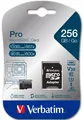 Produktbild: Verbatim Pro U3 256GB Micro SDXC Karte, mit Adapter #7841751