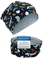 Produktbild: Dino Skelett Beanie  Loop Set - Wendemütze Kinder 2-8 Jahre - Baumwolle atmun...