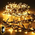 Produktbild: SALCAR LED Cluster Lichterkette Außen, Weihnachtslichterkette mit 8 Modi und Memory, Wasserdicht Christbaumbeleuchtung für Innen Außen Garten, 2m