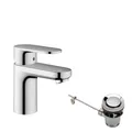 Produktbild: hansgrohe Waschtischarmatur Vernis Blend, Wasserhahn Bad mit Auslauf Höhe 70 mm, mit Zugstange, Badarmatur wassersparend, Chrom