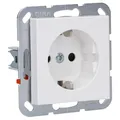 Produktbild: Gira 445303 SCHUKO-Steckdose mit Shutter Berührungsschutz System 55 Reinweiß glänzend