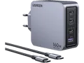 Produktbild: UGREEN Nexode Pro 160W 4-Port GaN Fast Charger Set EU Wall Universal, Gray
