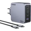 Produktbild: UGREEN Nexode Pro 160W 4-Port GaN Fast Charger Set EU Wall Universal, Gray