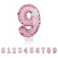 Produktbild: Geburtstagskerzen Zahlen 9,3D Schmetterling Geburtstagskerzen,Rosa Kerzen Geburtstag Zahl 9, Kuchen Topper Dekoration Kuchendeko Geburtstag, Geburtstagskerzen für Geburtstagsdeko