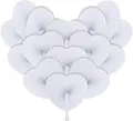 Produktbild: iZoeL Fächer Hochzeit 24 Stück Handfächer Weiß Hochzeitsfächer Herz Hochzeit Gäste Geschenk Hochzeitsdeko Vintage (24Stk)