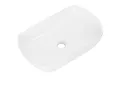 Produktbild: FACKELMANN Keramik Waschtisch New York/Maße (B x H x T): ca. 50,5 x 12 x 31,5 cm/ovales Aufsatzbecken/Waschbecken fürs Bad und Gäste WC/Keramikbecken mit Permanentablauf/Farbe: Weiß