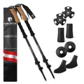 Produktbild: ALPIN LOACKER Teleskop Wanderstöcke Carbon mit Korkgriff I Leichte Nordic Walking Stöcke Damen und Herren für Skifahren und Wandern I Trekkingstöcke für Bergsport