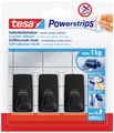 Produktbild: Tesa Black Hooks S Powerstrips Klebehaken Small Eckig (B x H) 14mm x 34mm Schwarz Inhalt: 3St.