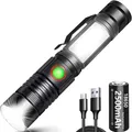 Produktbild: LED Taschenlampe Extrem Hell 2000 Lumen 2500 mAh Hochkapazitative Wiederaufla...
