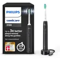 Produktbild: Philips Sonicare 3100 elektrische Zahnbürste, Schallzahnbürste, Andruckkotrolle und Timer, Schwarz, HX3671/14