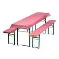 Produktbild: NYVI Bierbankauflagen Set NYVIGala 3 teilig - Auflagen für Bierzeltgarnitur - Tischdecke für Biertisch & Sitzpolster für Bierbänke Größe:130x70 cm;Farbe:Rot Kariert