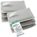 Produktbild: ELEXACLEAN Spülschwamm Topfreiniger Schwämme (6er Set, 12x10 cm, Grau) waschbar - zum wiederverwenden, mit Mikrofaser - Neu: Große Version