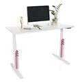 Produktbild: hjh OFFICE Schreibtisch höhenverstellbar, elektrisch 140x70 cm Stand PRO Schreibtisch mit Memory-Funktion, inkl. ergonomischen Modus, Weiß/Marmor