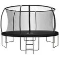 Produktbild: Zero Gravity Trampolin Outdoor Ø 183/244/305/366/427 cm, TÜV GS, Smartes Klappnetz für schnellen Auf- und Abbau, Outdoor Trampolin Komplett-Set inkl. Leiter, Aufbauvideo, Ultima 4