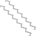 Produktbild: Vinuovo 2er Set Stahl Treppenwange 7 Stufen Option für Setzstufen 119cm