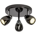 Produktbild: BRILLIANT Lampe Milano LED Spotrondell 3flg chrom/schwarz chrom | 3x LED-PAR51,