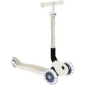 Produktbild: GLOBBER JUNIOR FOLDABLE LIGHTS ECO – Tretroller, 120/80 mm, ABEC 9, 3-rädrig, LED-Leuchtrollen, kokos weiß - Weiß