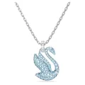 Produktbild: Swarovski Swan Anhänger, Rhodinierte Damenhalskette mit Schwan-Motiv und Strahlenden Swarovski Kristallen
